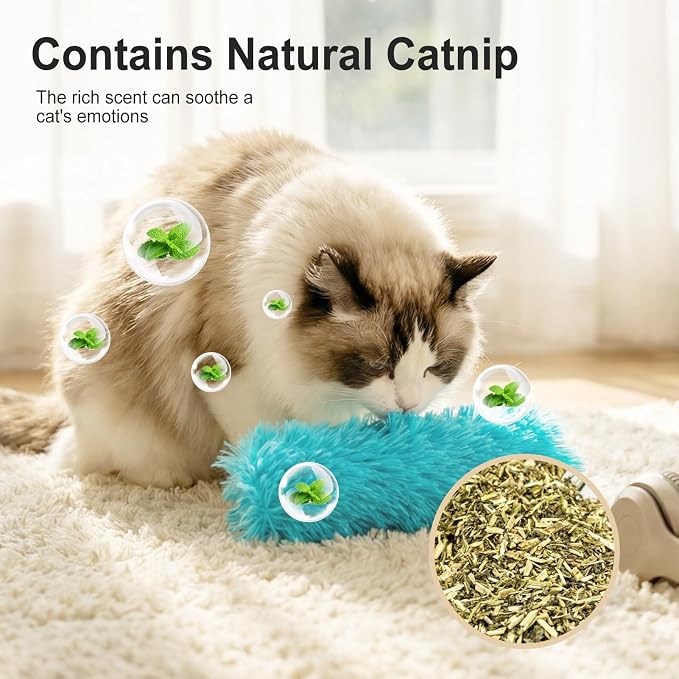 Cat Toys Pillows 6Pcs Catnip Kicker Toys for Cats Promotes Kitty Exercise - Image 6