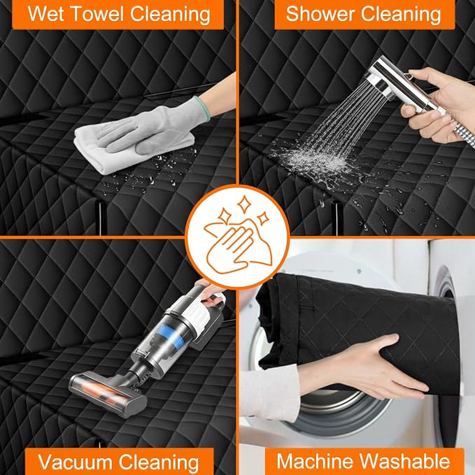 Waterproof Dog Backseat Cover for Cars, Pet Seat Protector, Carbon Black - Image 5