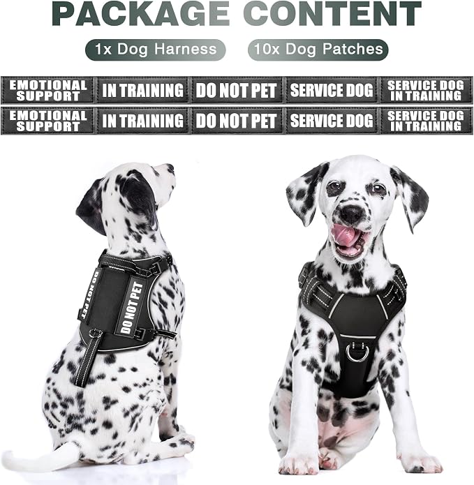 Tactical Dog Harness, No Pull Dog Harness for Medium Large Dogs with Handle & Molle, Military Service Dog Vest Harness in Training Pet Harness for Small Dogs - Image 2