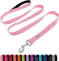 6 FT Basic Dog Leash for Large Dogs,Pink | Padded Handle,Metal D-Ring,Heavy Duty Nylon Webbing, for Walking & Training by Penseepet
