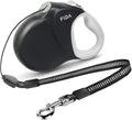 Fida Upgraded Retractable Dog Leash, 30ft, Heavy Duty, Black | Long Walking Leash for Medium/Large Dogs up to 110 lbs, 360° Tangle-Free, Soft Grip, One-Hand Brake by Fida