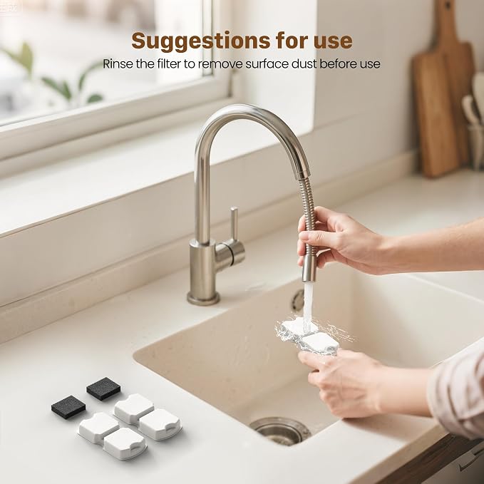 GIOTOHUN Pet Fountain Filter Replacement: 50 Cat Water Fountain Filter - 50 Pet Water Fountains Filters - 25 Filters & 25 Sponges - Suitable for ATMZIQXR GIOTOHUN KOOGMOON UMOCUOY IHOUONE HOOISE - Image 6