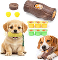 Corn Shape Dog Chew Toy for Small to Medium Dogs – Puppy Teething Toys with Squeaker; Tree Stump Chew Toy for Medium to Large Dogs – Design with Frozen Treat Molds & Peanut Butter Grooves by Dogfrozentreattoy