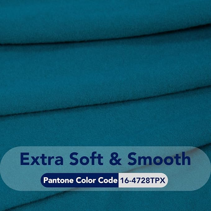PureFit Stretch Couch Covers for Sofa 4 Seater Slipcovers Peacock Blue | 1-Piece Sofa Cover Washable Soft Couch protector, Couch Slipcover with Non Skid Foam and Elastic Bottom for Kids, Dogs - Image 5
