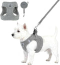 KOOLTAIL Plush Small Dog Harness and Leash Set, Warm Fleece No Pull Puppy Vest for Winter, Lightweight Reflective Step in Pet Harness for Medium Sized Dogs Boy Girl Outdoor Walking Cute Soft, Gray S by KOOLTAIL