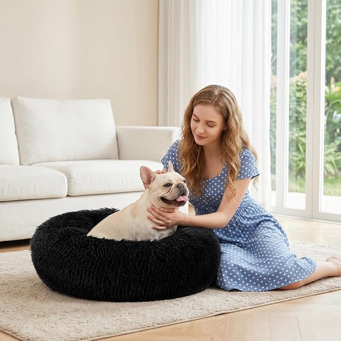 MIXJOY Orthopedic Dog Bed Comfortable Donut Cuddler Round Pet Beds Ultra Soft Washable Dog and Cat Cushion (20''/23''/30'') (23'', Brown) - Image 7