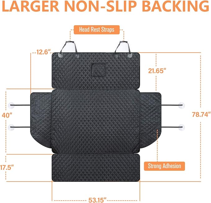 PETICON SUV Cargo Liner for Dogs, Trunk Cover with Bumper Flap Protector | Waterproof Pet Cargo Cover with Side Flaps, Dog Car Seat Cover with Non-Slip Mat, Prevents Scratches, Pet Hair, Mud, and Dirt - Image 2