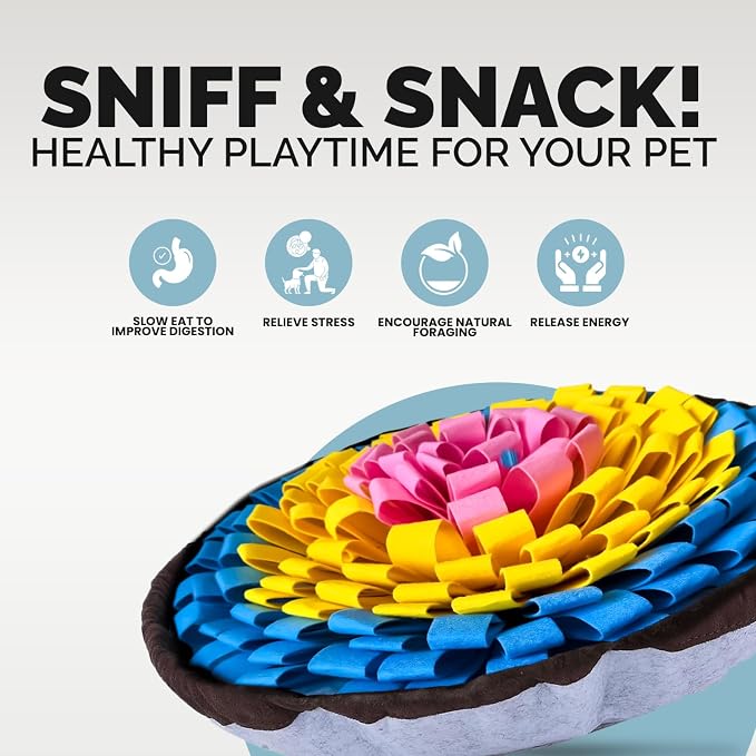 PET ARENA Adjustable Snuffle Mat Dog Puzzle Toy for Slow Feeding | Promotes mental stimulation and reduces boredom with interactive feeding fun for small and large breeds, indoors or outdoors. - Image 6