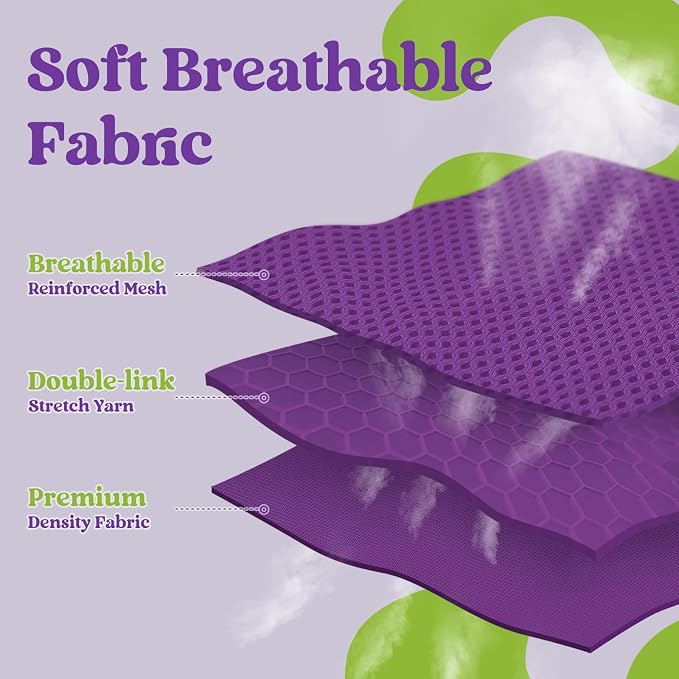 rabbitgoo Dog Harness Small Sized and Leash Set, Step in Soft Vest | Breathable Mesh, Easy Wear with Hook & Loop, Light and Reflective for Walking, Multi-colored, Purple & Green, M - Image 3