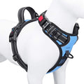 No Pull Dog Harness Reflective Adjustable Vest with Training Handle | Name ID Pocket, 2 Metal Leash Hooks, 3 Snap Buckles [Easy to Put on & Take Off](S, Baby Blue) by PHOEPET