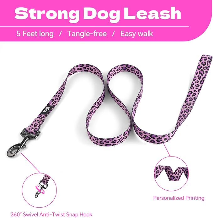 Dog Harness Leash Set Adjustable Heavy Duty No Pull Halter Harnesses for Small Medium Large Breed Dogs Back Clip Anti-Twist Perfect for Walking - Image 4