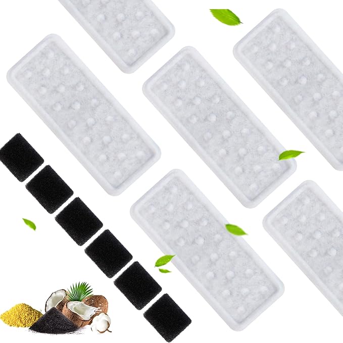 PETIMI Accessories Set (Replacement Filter & Water Pump Sponge) for Pet Water Fountain- 6 pcs Packed Filters and 6 pcs Packed Sponges, Fits PETIMI 2 Gallons and 3 Gallons Pet Fountain Series - Image 7