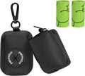 Petmolico Dog Poop Bag Holder Dispenser 2 Pack, Black | Zippered pouch fits any leash, includes free roll of bags, lightweight & portable for daily walks, travel & outdoor use by Petmolico