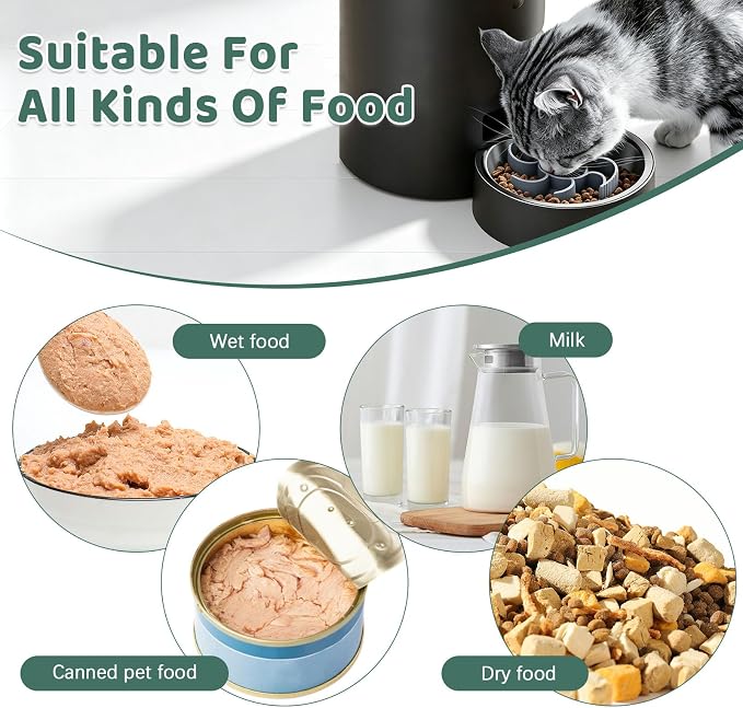 Slow Feeder Insert Compatible with Petlibro – Dog Bowls for Fast Eaters | Silicone slow feeder fits Petlibro round bowls. Slows down fast eaters. Non-slip design. Dishwasher safe. - Image 5