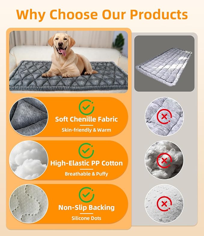 Dog Car Bed, Non-Slip Dog Seat Cover | Universal Back Seat Protector | Premium Chenille Comfort, Scratch Resistant, Silicone Backing & Machine Washable, Fits Most Cars, Trucks & SUVs - Image 4