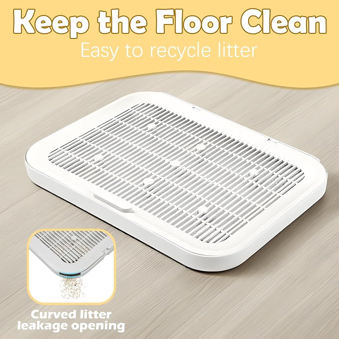 Cat Litter Mat Litter Box Mat with a Flip-top Lid,Extra Large Double-Layer Trapping Mats for Kitty,XL Cat Trapping Pad with Non-Slip Base,Durable,Waterproof,Washable,Easy to Clean (Grey) - Image 4