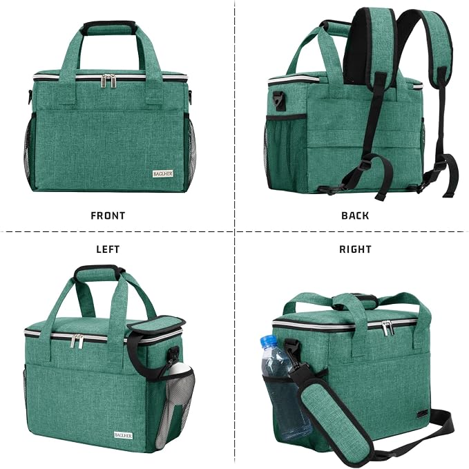 BAGLHER Dog Travel Bag Backpack Pet Supplies Backpack Pet Accessories Storage Bag 5-Piece Set With Shoulder Strap 2 Lined Pet Food Containers 2 Foldable Feeding Bowls Essential Kit for Pet travel - Image 2