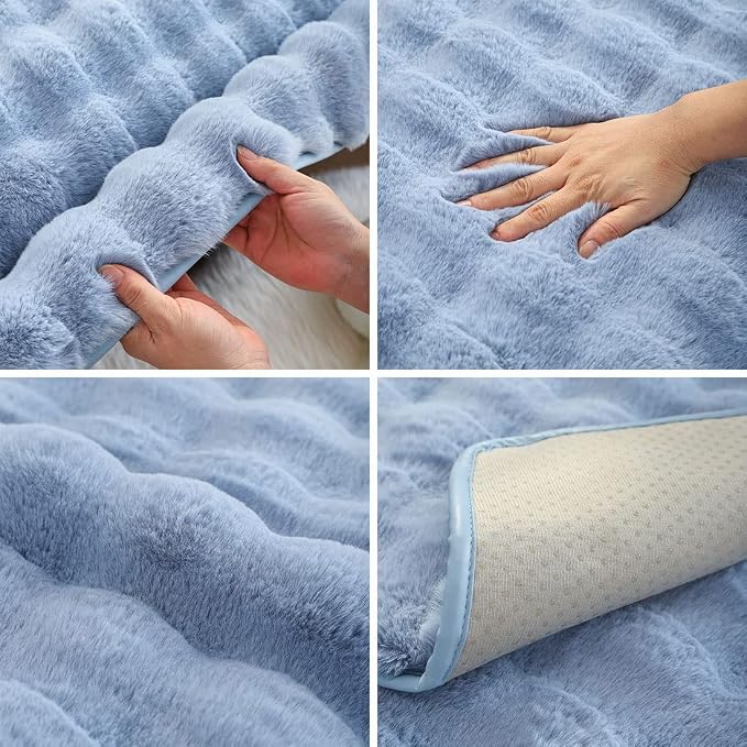 Faux Fur Couch Covers for Sofa Thick Fuzzy Sofa Covers for Dogs | Soft Warm Couch Cover Shaggy Fuzzy Sectional Sofa Cover Non-Slip Plush Sofa Slipcover Furniture Protector - Image 7