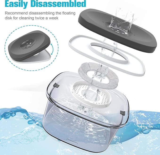 UPSKY 4L Dog Water Bowl No Spill Large Capacity Slow Drinking Water Feeder | Splash Proof, Prevent Pet Prevents Choking, Anti-Slip, Visible Water Level, Suitable for Vehicle Carried Travel and Car Trips - Image 6