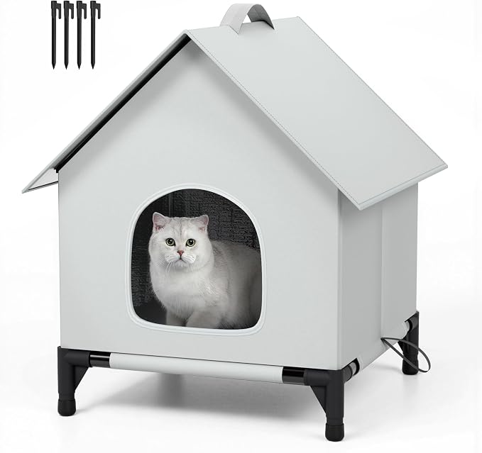 Large Cat House for Outside&Indoor,Insulated and Weatherproof,Foldable Cats Shelter, Bigger Cat House, Selfwarming/Cold Large Cave Bed for Winter,Garden(18 x 18 x 24 inch,L,Normal) by Unknown