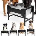 YUEPET Outdoor Elevated Dog Water Bowl, 4 Gallon Raised Bowl for Large Dogs | 4 Heights Adjustable, 4 Gal Extra Large Stainless Steel Bowl, Raised Dog Water Bowl with Stand, Food and Water Use by YUEPET