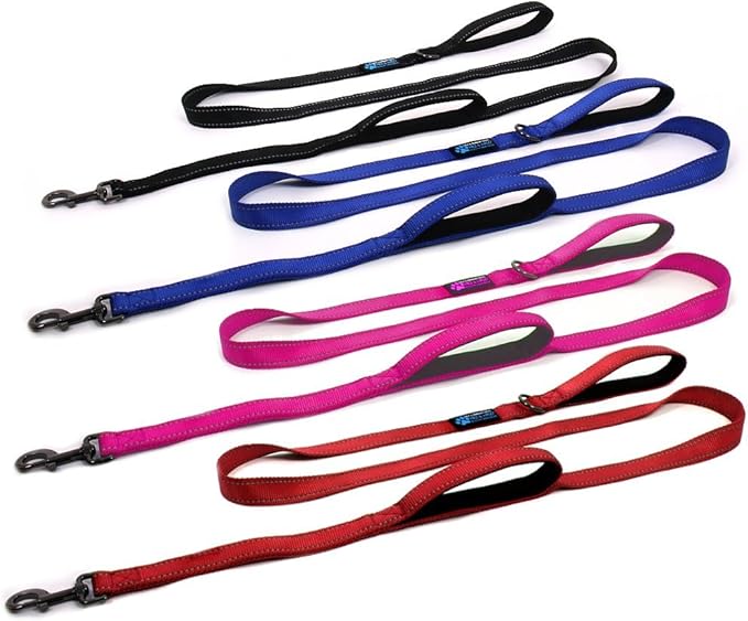Max and Neo Double Handle Traffic Dog Leash - Reflective, Donates to Dog Rescue (Black, 6 FT) - Image 8