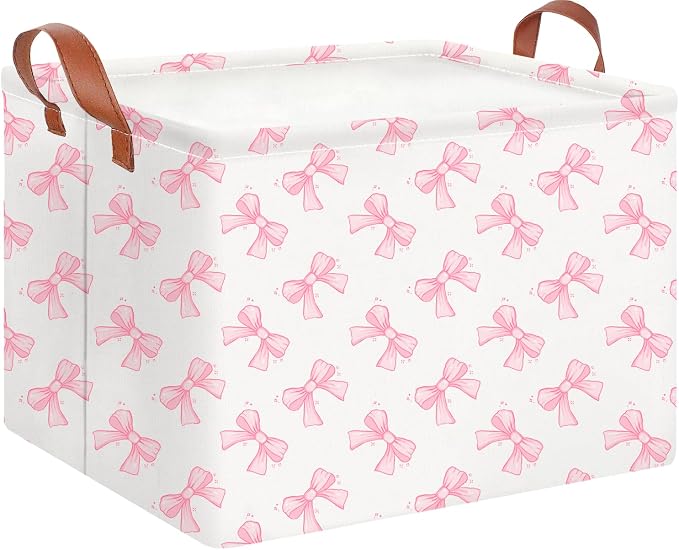 CLOCOR Rectangular Storage Basket,Gift Basket,Waterproof Storage Bin(Star Bowknot) by CLOCOR