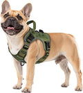 WINGOIN Green Tactical Dog Harness for Small Dogs,No Pull Dog Harness | Heavy Duty with Handle,Adjustable Reflective,Military K9 Body Pet Vest,for French Bull Pugdog,for Walking Training Running by WINGOIN