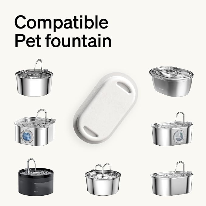 PETLIBRO 8 Packs Replacement Filters for Stainless Steel Cat Water Fountain PLWF003 & PLWF006, 4 Months Set of Replacement Filters fot Pet Water Fountain Stainless Steel - Image 2