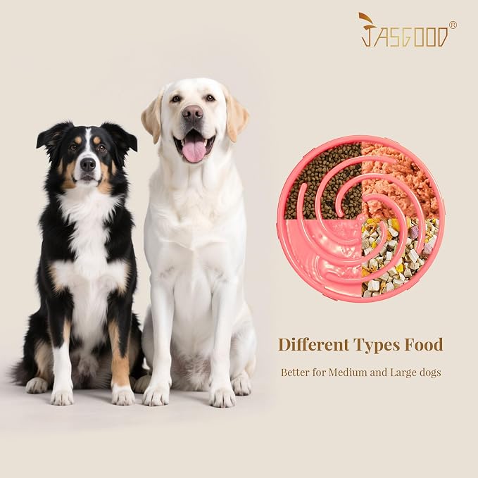JASGOOD Slow Feeder Dogs Bowl for Large Medium Dogs,Anti-Gulping Pet Slower Food Feeding Bowls Stop Bloat,Preventing Choking Healthy Design Dogs Bowl - Image 4