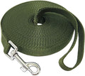 Nylon Training Dog Leash for Small Medium Large Dogs, 15ft 20ft 30ft 50ft Long Leash Dog/Puppy Lead for Obedience Recall Training, Camping (30ft, Green) by MANDAO