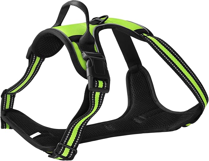 No-Pull Dog Harness with Soft Padded, Adjustable Reflective Vest Green XL | 2 Leash Clips Easy to Put on and Take Off Neck: 18"~26", Chest: 25"~34" - Image 5