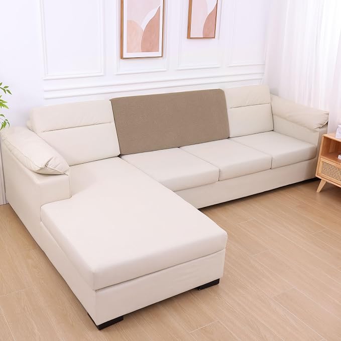 hyha Individual Couch Cushion Covers, Sofa Seat Cushion Covers Washable | Stretch Dog Couch Cover, Elastic Bottom, Anti-Slip Protector, Ideal For Pets & Kids, Durable Sofa Slipcover, Back Cover L - Image 7