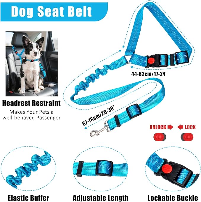 No Pull Dog Harness Adjustable Collar & Leash Set - Dog Halter Harnesses Collapsible Bowls & Poop Bag Dispenser Muzzle ID Tags Toys Fits Small Medium Large Dogs (Blue-L) - Image 6