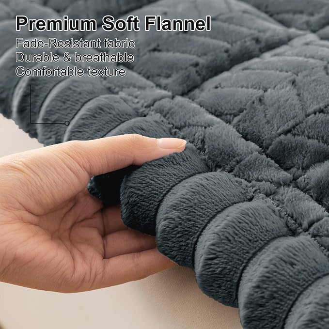 Smiry Couch Cover for Dogs, Non Slip Fuzzy Pet Sofa Covers Washable | Sofa Slipcovers for 3 Cushion Couch, Soft Thick Furniture Protector for Cats Dogs, Against Fur, Dirt, Scratch (35.4"x82.7") - Image 5