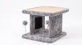 Large Cat Bed with Scratching Post and Combing Board, Sturdy and Durable, Ideal for Small Breeds | Large plush cat tunnel with a removable sisal scratch pad, grooming brush, hanging toys, and spacious hideaway for cats. by Esprsct