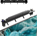 WALI Soundbar Mount, No Drilling TV Top Shelf with 2 Storage Boxes, Floating Monitor Shelves for Router, Cable Box, Game Console Storage, TV Remote Holder, Up to 5.5Lbs, 17.3"x4.3"(TSH004-2B), Black by WALI