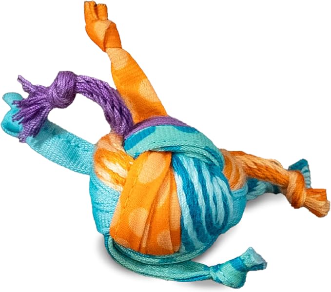 Catstages Catnip Tons of Tails – Interactive Catnip Dental Chew Toy for Cats with Rope, Ribbon & Cotton for Batting, Chasing & Chewing by Catstages
