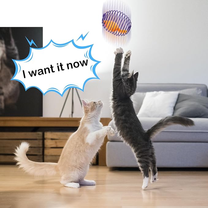 Jecery 5 Pcs Cat Toys Spring,Mouse,Multicolor | Interactive Metal Cat Toy, Stretchable Rolling Ball, for Indoor Cats, Colorful Playful Coils, Kitten Pet Supplies - Image 6