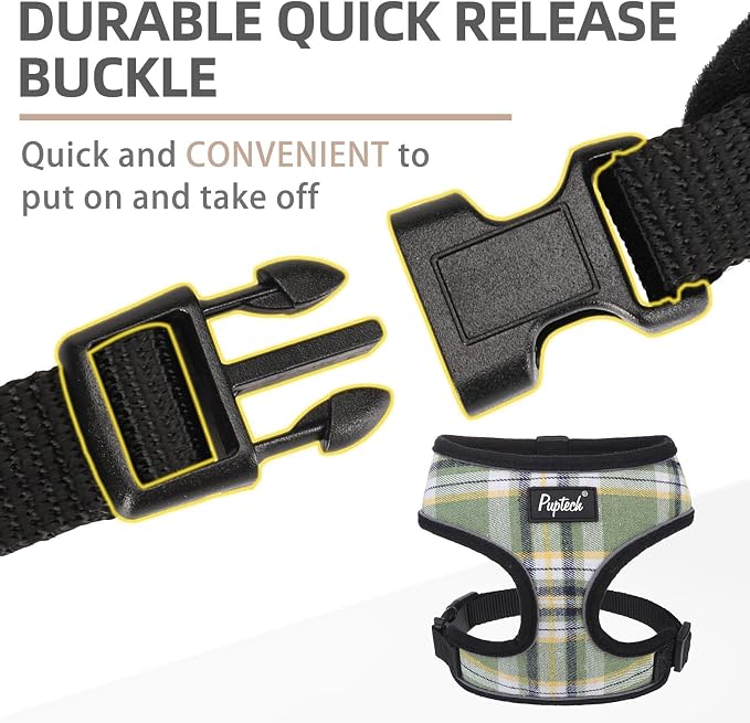 PUPTECK Small Dog Harness and Leash Set No Pull for XS XXS Sized Dogs Puppy | Escape Proof No Choke Pet Cat Adjustable Soft Padded Walking Vest - Image 4