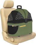 PAWZIDEA Portable Small Dog Crate for Car Travel Up to 33lbs, No-Zip Canopy | Enclosed Dog Car Seat Escape-Proof, Soft-Sided Small Medium Puppy Cats Car Kennel, Foldable Pet Carrier by Seatbelt, Top-Load by PAWZIDEA-Inlovejoywelive