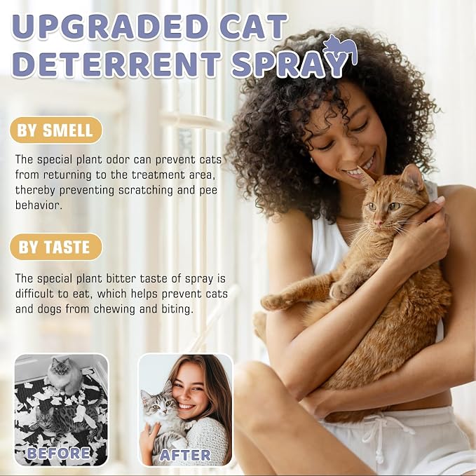 Tetra Cat Deterrent Spray for Furniture Protection,Natural Anti-Scratch Spray for Cats,Safe Indoor & Outdoor Deterrent Cat Spray,Cats Training Aid – Sofa & Carpet Protector,50ML - Image 2