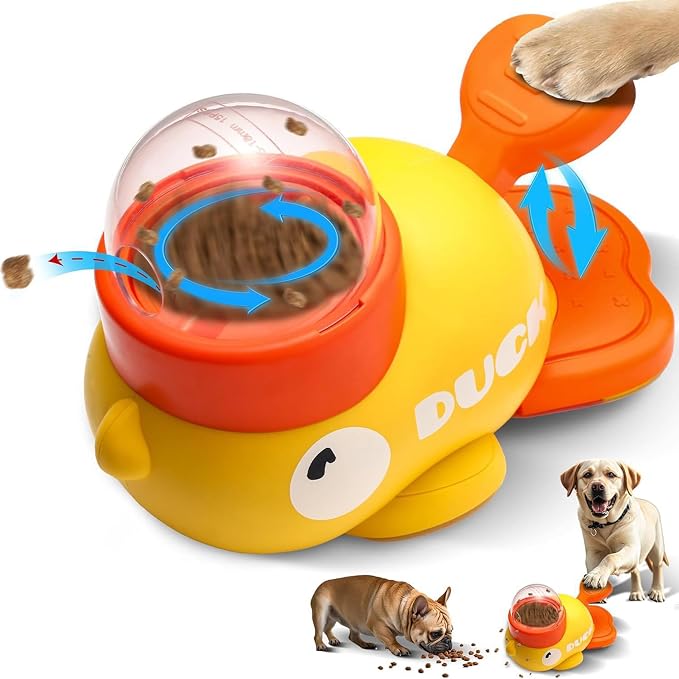 Interactive Dog Puzzle Toy Treat Dispenser Dog Toys, Duck Shape Slow Feeder | Eenrichment Toys for Small Medium Dogs & Cats, Promotes IQ Training Reduces Bloating Anti Gulping by Unknown