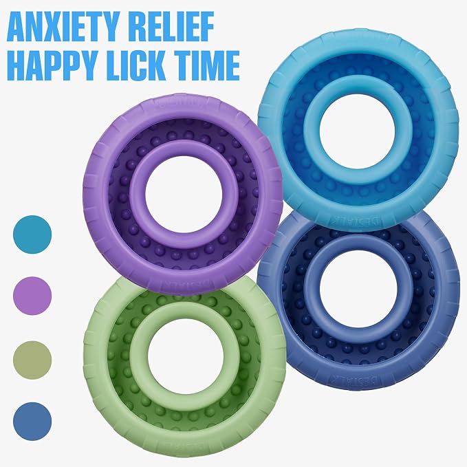 Dog Enrichment Lick Bowl, Bestalk Slow Feeder Lick Mat for Dogs, Freeze Puzzle Licking Bowl for Anxiety Relief, BPA Free Silicone, Dishwasher Safe(Purple,S) - Image 8
