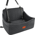 Wooaidagg Dog Car Seat for Medium & Large Dogs Up to 55lbs, Memory Foam Cushion, Washable Cover, Safety Straps & Non-Slip Bottom(Black,Large) by WOOAIDAGG