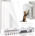 Anti Cat Scratch Furniture Protector – Clear Thicken Vinyl Tape 160"x17", Single-Sided Sticky Couch Protector from Cat Claws, Flexible Guard for Sofa Corner Door Walls Bed Leather by Unknown