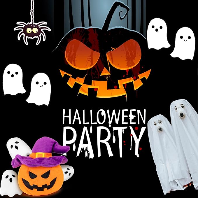 lilfrd Halloween Dog Toys, Pumpkin Ghost Hide & Seek Squeaky Toy | Mental Stimulating Puzzle Design, Durable Plush Material, Suitable for Small Medium Large Dogs - Image 7