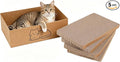 Multi-Use Cat Scratcher, 17.5" Large Cat Scratcher Pad 5 Pcs with Box, Reversible Cardboard Cat Scratcher Lounge for Indoor Cats and Kittens, Post and Furniture Protector by AROPEMEPETS