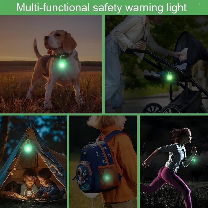 Dog Collar Light, Rechargeable Dog Lights 2 Pack, Safety lights suitable for backpacks, schoolbags, clothing, children's cars, and pet collars(Green) - Image 7