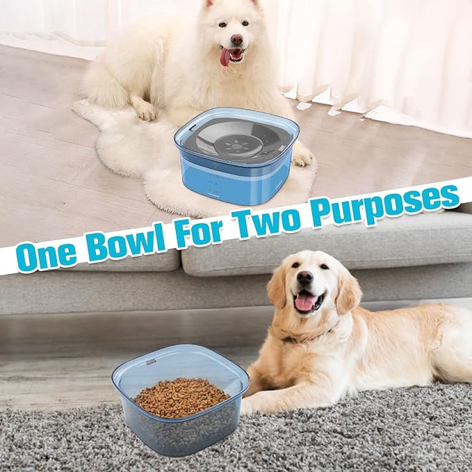 UPSKY 70oz Dog Water Bowl, No Spill Slow Drinking Feeder for Messy Drinke | Large Capacity, Spill Proof, Prevent Pet Prevents Choking, Anti-Slip, Visible Water Level, Suitable for Travel and Car Trips - Image 7